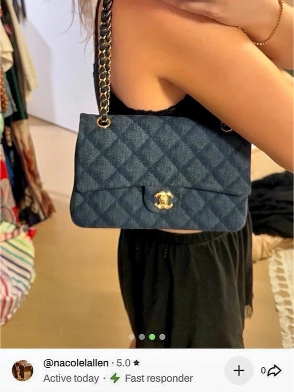Chanel Denim Medium Flap Bag - Picture 3 of 5